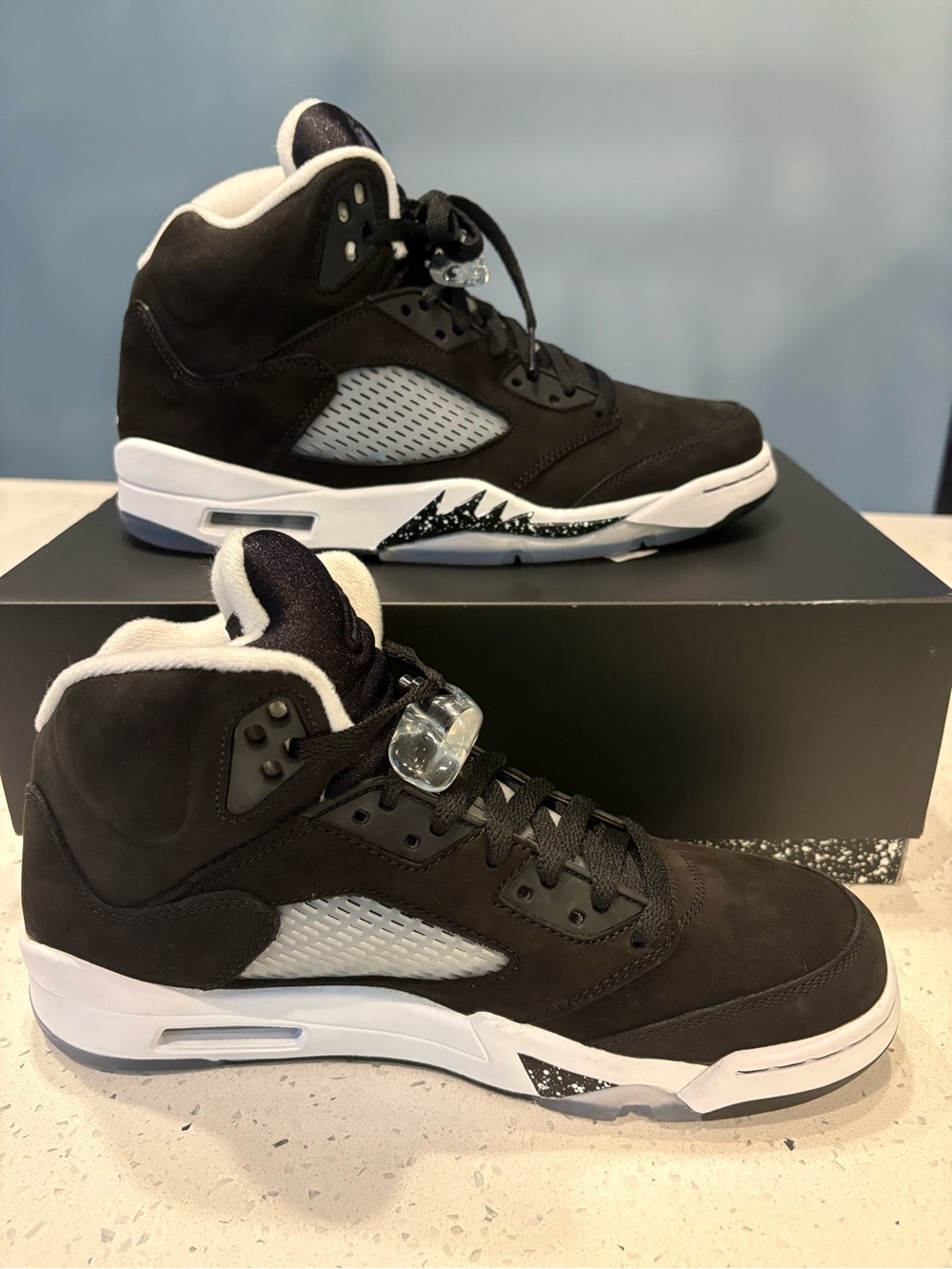 Jordan Black and White High-Top Sneakers